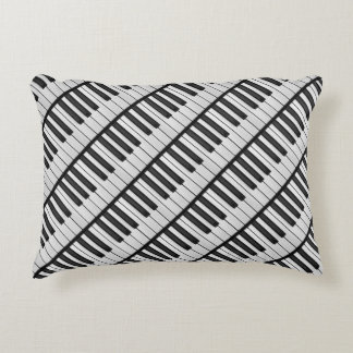 Almofada Decorativa Teclas de Piano Preto e Branco