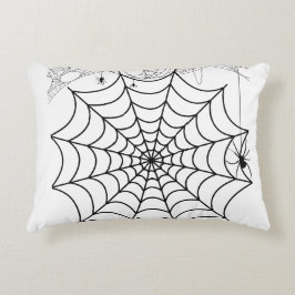Almofada Decorativa Teia de Aranha Assustadora de Halloween