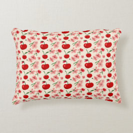 Almofada Decorativa Tema de Cereja Rosa para Decoração de Casa de Camp