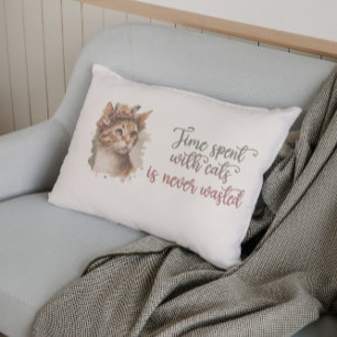 Almofada Decorativa Tempo Gasto Com Gatos Cachorros Cachorros Design