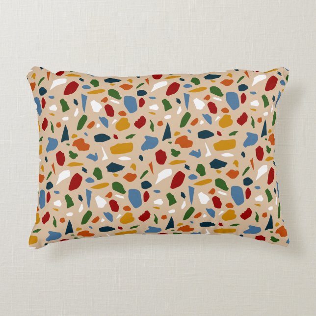 Almofada Decorativa Terrazzo Pattern Colorful (Frente)