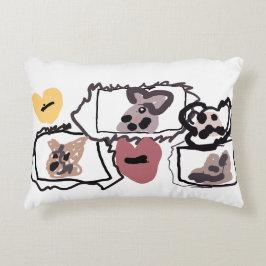 Almofada Decorativa Terrier de areia abissínio Corações