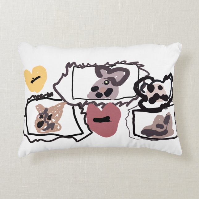 Almofada Decorativa Terrier de areia abissínio Corações (Frente)