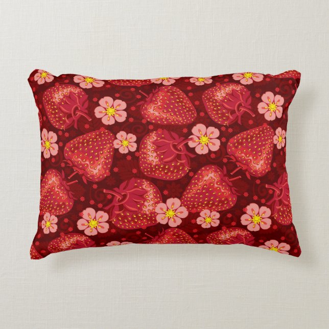 Almofada Decorativa Teste padrão 2 2 da morango (Frente)