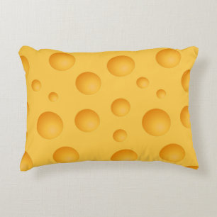 Almofada Decorativa Teste padrão amarelo do queijo