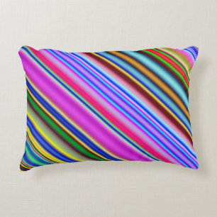Almofada Decorativa Teste padrão colorido vibrante & atraente das