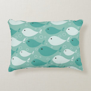Almofada Decorativa teste padrão com peixes