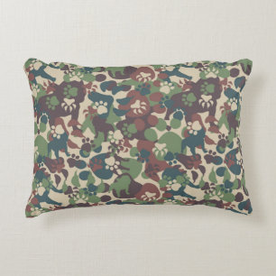 Almofada Decorativa Teste padrão da camuflagem do cão