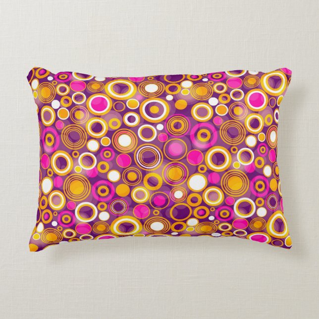 Almofada Decorativa Teste padrão de bolinhas violeta (Frente)