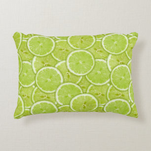 Almofada Decorativa Teste padrão de fatias verdes do limão