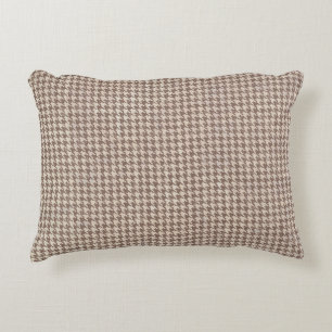 Almofada Decorativa Teste padrão de Houndstooth Brown