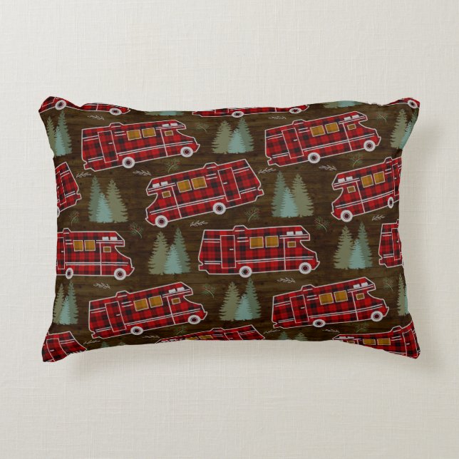 Almofada Decorativa Teste padrão de Motorhome rv Campista Viagem Van (Frente)