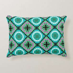 Almofada Decorativa Teste padrão de Suzani com motivos do Uzbeque e d