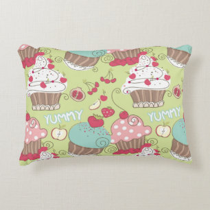 Almofada Decorativa Teste padrão do cupcake