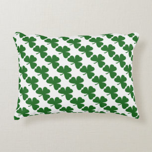 Almofada Decorativa Teste padrão do trevo do dia de St Patrick verde