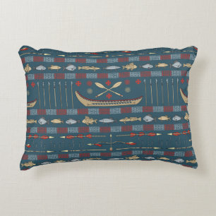 Almofada Decorativa Teste padrão étnico da pesca