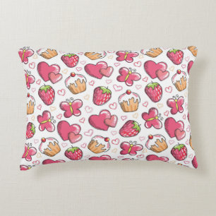 Almofada Decorativa teste padrão romântico da comida