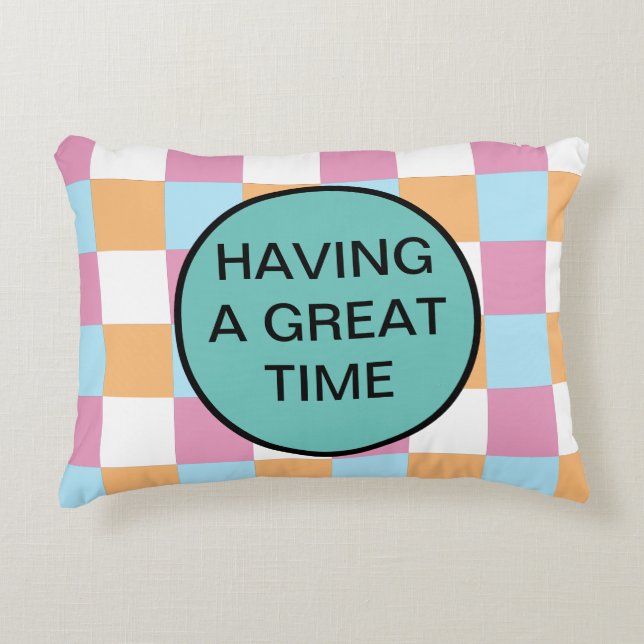 Almofada Decorativa Texto personalizado engraçado (Frente)