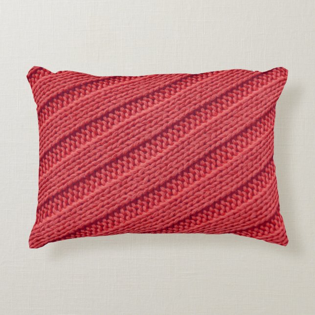Almofada Decorativa Textura de crochê de strippy. (Frente)