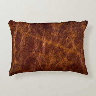 Almofada Decorativa Textura em couro marrom abstrato,arte,artificial,t