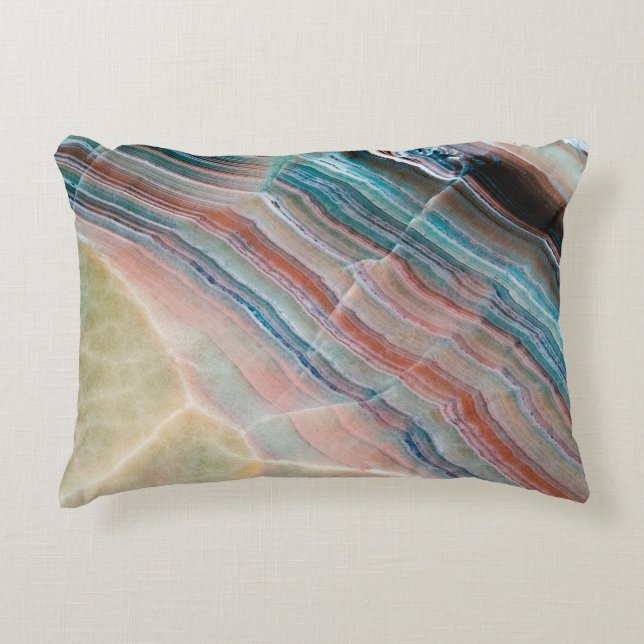 Almofada Decorativa textura onyx marble, fundo de pedras naturais (Frente)