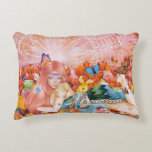 Almofada Decorativa The Afternoon<br><div class="desc">Everything is pink and warm tones from the background to the young lady hair,  pink sky,  pink tulips,  stufftoys and etc 
Art title: The Afternoon
Medium: Mix Media (watercolor,  acrylic,  and colored pencils on watercolor paper camvas)
Size: 12 x 18 inch
Date: January 19,  2022</div>