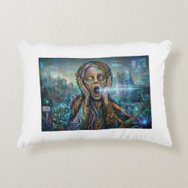 Almofada Decorativa The Cybernetic Scream – Biomechanical Art Cushion