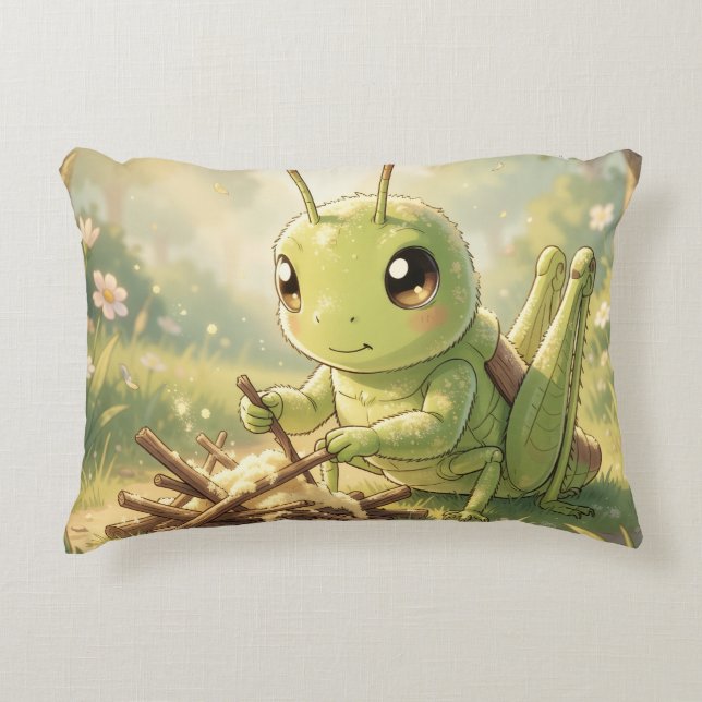 Almofada Decorativa The Grasshopper and the Nectar Artwork (Frente)