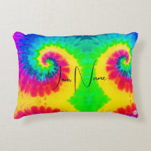 Tie Dye Travesseiro decorativo personalizado HAMby