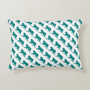 Almofada Decorativa Tiger Black and Teal Silhouettes
