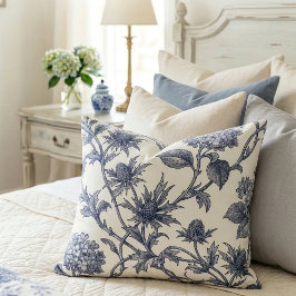 Almofada Decorativa Toalete Botânico | Hortênsia & Sea Holly