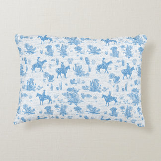 Almofada Decorativa Toalete de Caubói Ocidental Cavalo Cacto Deserto