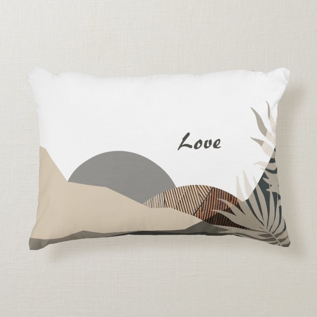 Almofada Decorativa Tons de Terra Minimalistas Abstrata Natureza (Frente)