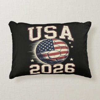 Almofada Decorativa Torcida Americana Copa do Mundo de Futebol 2026