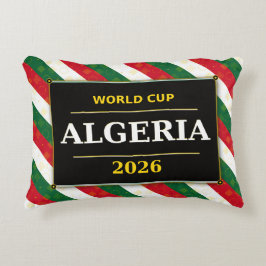 Almofada Decorativa Torcida de Futebol da Argélia 2026 com Padrões Inc