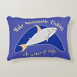 Almofada Decorativa Torne a pesca sustentável um modo de vida