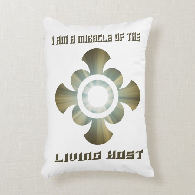 Almofada Decorativa Transubstanciação no Santo Eucarista (Frente(Vertical))