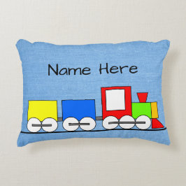 Almofada Decorativa Travessa de Trem a Vapor Infantil com Nome