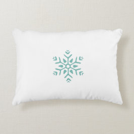 Almofada Decorativa Travesseira de floco de neve reversível
