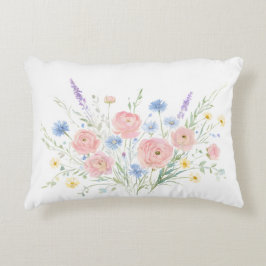 Almofada Decorativa Travesseira de Flor Silvestre Suave Decoração Botâ