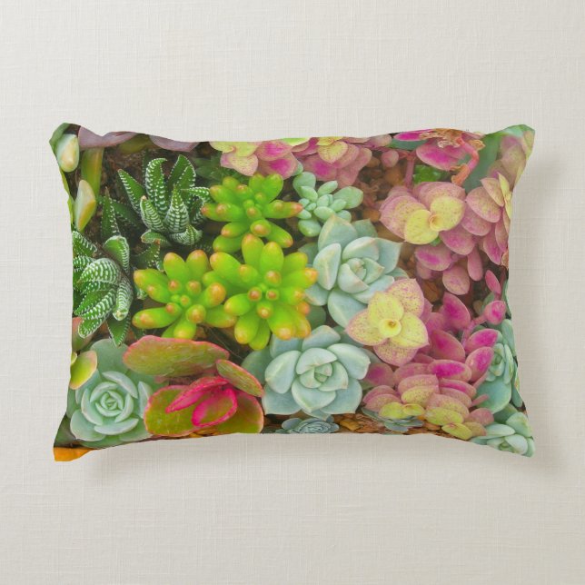 Almofada Decorativa Travesseiro 12" do acento da textura do succulent (Frente)