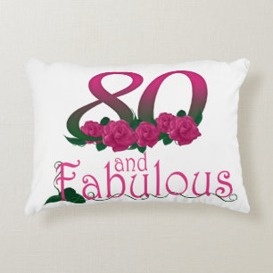 Almofada Decorativa travesseiro 16" do acento do aniversário do 80 X12