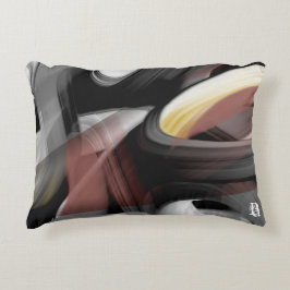 Almofada Decorativa Travesseiro Abstrato Trend Interior Decor Preto