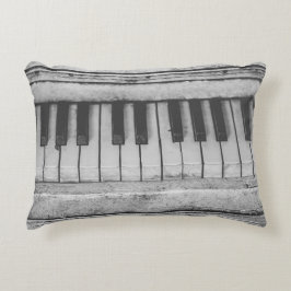 Almofada Decorativa Travesseiro afligido vintage do teclado de piano
