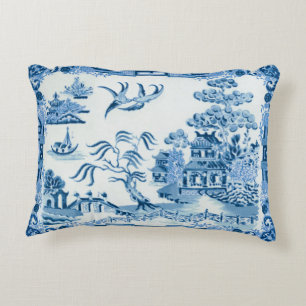 Almofada Decorativa Travesseiro azul do acento do salgueiro