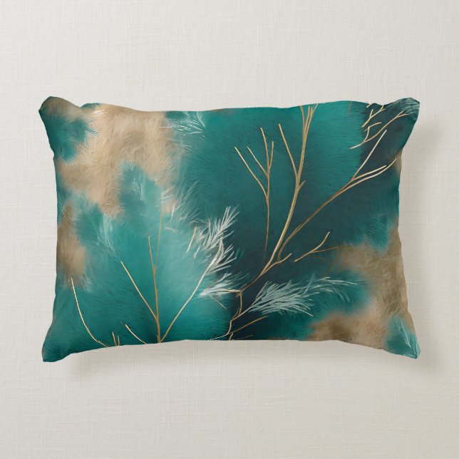 Almofada Decorativa Travesseiro Boho Azul – Design de Decoração de Cas (Frente)