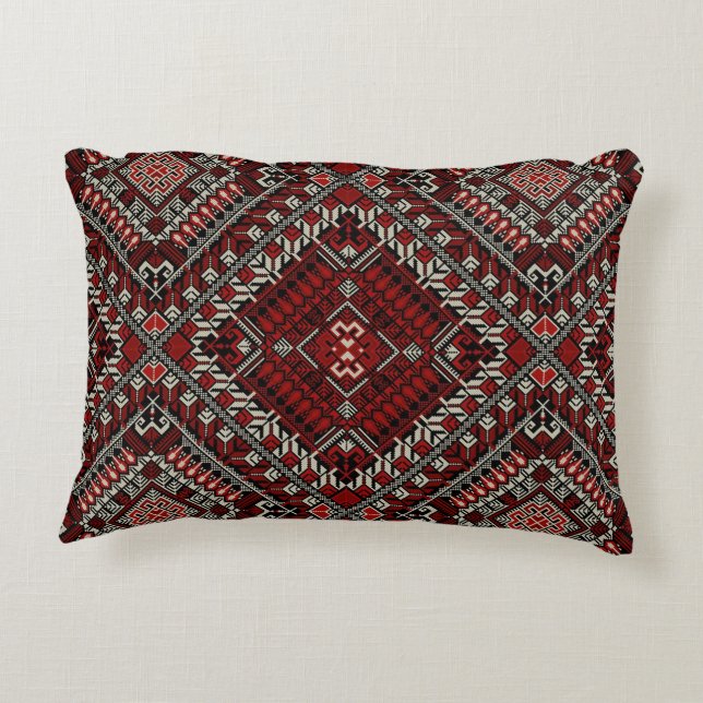 Almofada Decorativa Travesseiro Boho Palestino - Bohemian Tatreez (Verso)