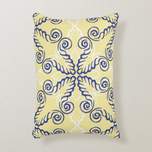 Almofada Decorativa Travesseiro branco amarelo do acento do teste