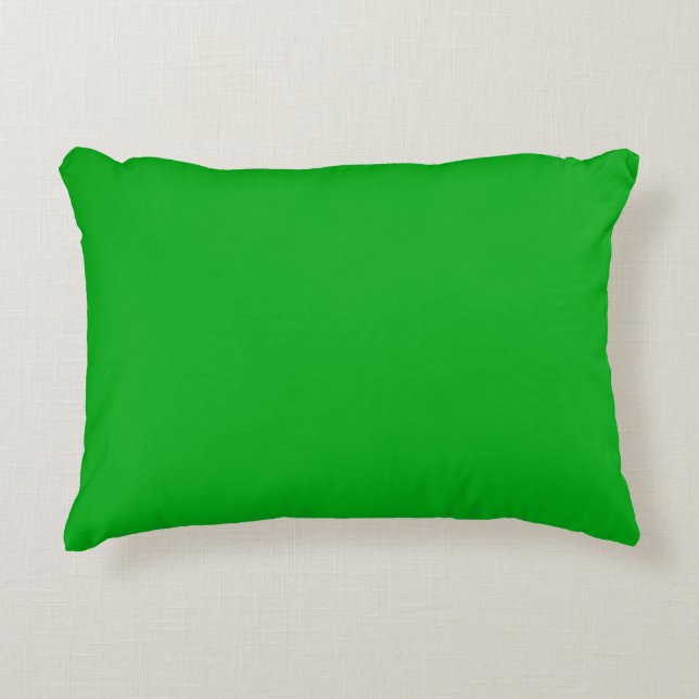 Almofada Decorativa Travesseiro com Acento Verde 40cm x 30cm (Frente)
