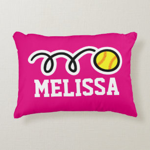 Almofada Decorativa Travesseiro cor-de-rosa personalizado das meninas